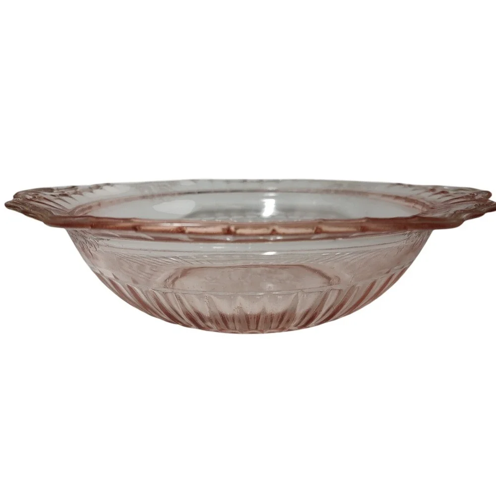 Vintage Anchor Hocking Serving Bowl Mayfair‎ Open Rose Pink Depression Glass
